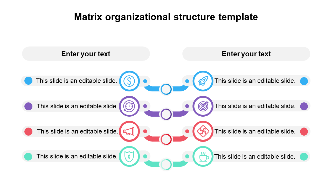 Matrix organizational structure template 